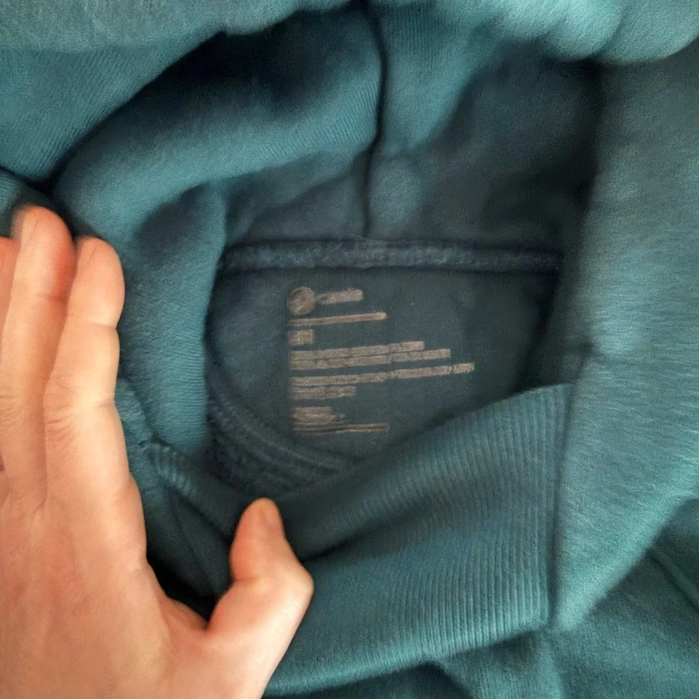 oiselle Teal Green Fleece Hoodie - Picture 3 of 4